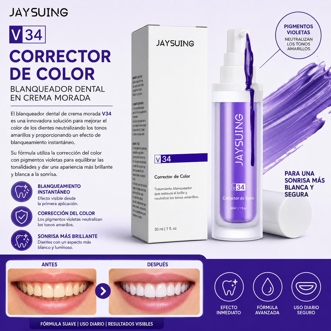 Blanqueador Dental Morada v34 30ml