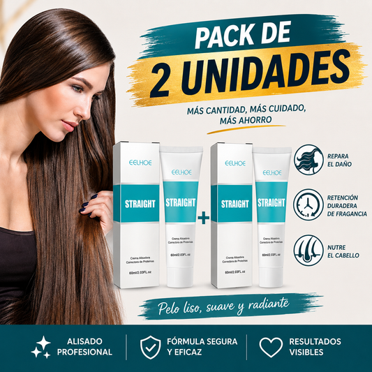 Pack de 2 Crema Para Alisar el Cabello 60ml Eelhoe