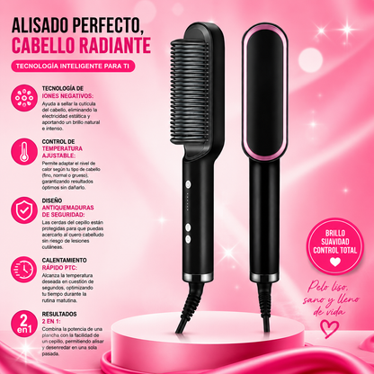 Cepillo Alisador Eléctrico Profesional