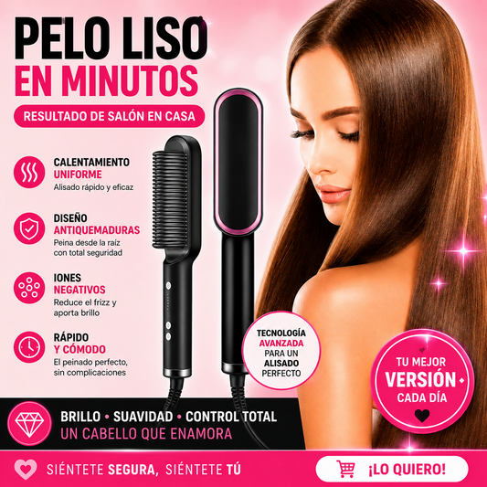 Cepillo Alisador Pelo Eléctrico