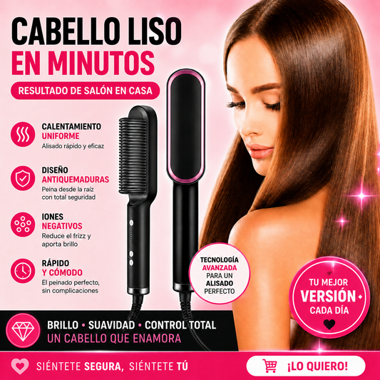 Cepillo Alisador Eléctrico Profesional
